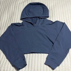 Lululemon All Yours Cropped Hoodie Ink Blue